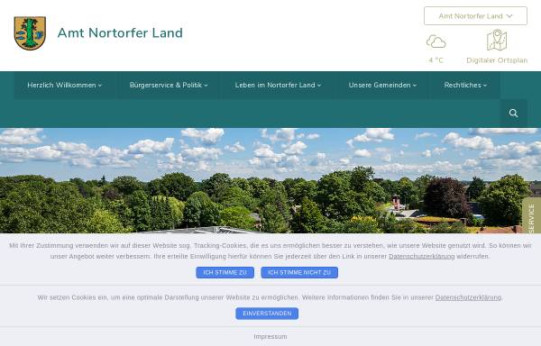 Vorschau von www.amt-nortorfer-land.de, Amt Nortorfer Land