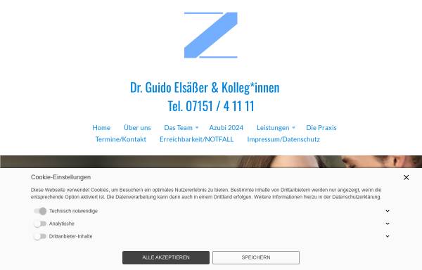 Vorschau von www.dr-guido-elsaesser.de, Dr. med. dent. Guido Elsäßer