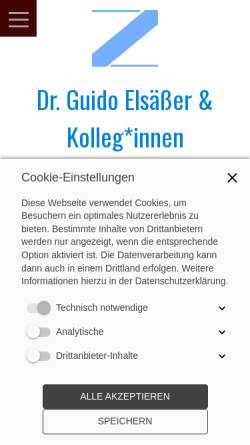 Vorschau der mobilen Webseite www.dr-guido-elsaesser.de, Dr. med. dent. Guido Elsäßer