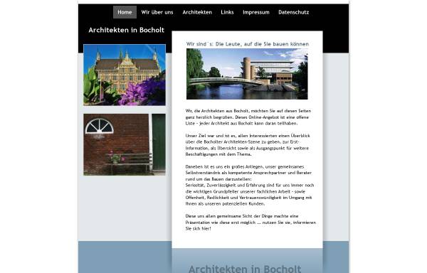 Vorschau von www.architekten-bocholt.de, Architekturbüro Deutmeyer, Bocholt
