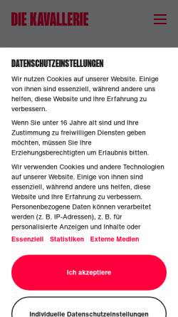 Vorschau der mobilen Webseite diekavallerie.de, Die Kavallerie GmbH