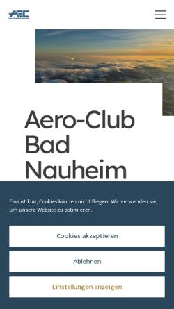 Vorschau der mobilen Webseite aecbn.de, Aeroclub Bad Nauheim, Flugplatz Ober-Mörlen