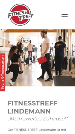 Vorschau der mobilen Webseite fitnesstreff-lindemann.de, Fitness Treff Lindemann