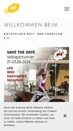 Vorschau der mobilen Webseite bielefelder-reitclub.de, Bielefelder Reit- und Fahrclub e.V.