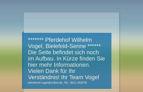 Vorschau von www.wivobi.de, Pferdehof Wilhelm Vogel