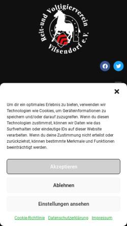 Vorschau der mobilen Webseite rvv-vilsendorf.de, Reit- und Voltigierverein Vilsendorf e.V.