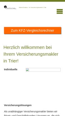 Vorschau der mobilen Webseite www.versicherungsvergleich-trier.de, Schwarz-Finanz-Consulting