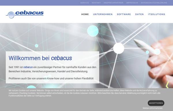 Vorschau von www.cebacus.de, Cebacus Ingenieurgesellschaft für EDV-Systeme mbH