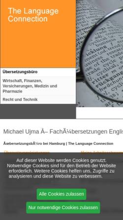Vorschau der mobilen Webseite language-connection.de, Language Connection