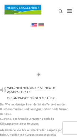 Vorschau der mobilen Webseite www.wienerheurige.at, Wiener Heurigenkalender