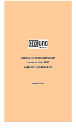 Vorschau der mobilen Webseite www.arcuna.de, Arcuna Holzwerkstatt GmbH
