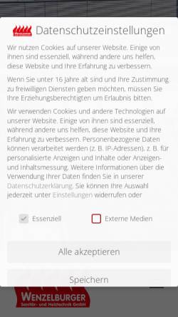 Vorschau der mobilen Webseite wenzelburger.com, Kurt Wenzelburger Sanitär- und Heiztechnik