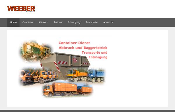 Vorschau von www.weeber-gmbh.de, Weeber GmbH - Abbruch - Container - Erdbau