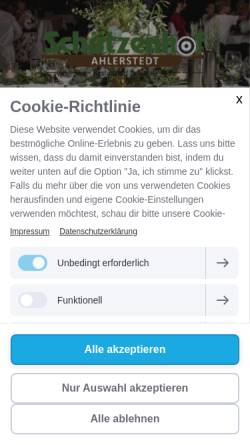 Vorschau der mobilen Webseite www.schuetzenhof-ahlerstedt.de, Schützenhof Ahlerstedt