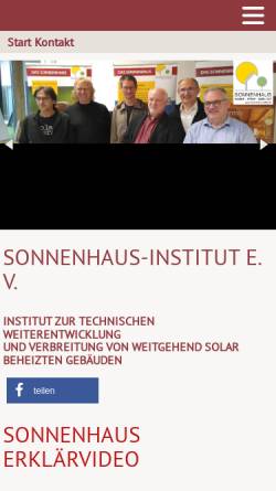 Vorschau der mobilen Webseite www.sonnenhaus-institut.de, Sonnenhaus-Institut