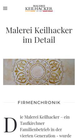 Vorschau der mobilen Webseite www.keilhacker.de, Malerei Michael Keilhacker
