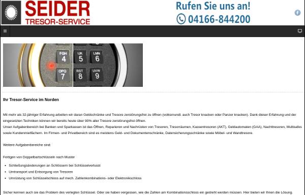 Vorschau von www.seider.de, Seider Tresor-Service