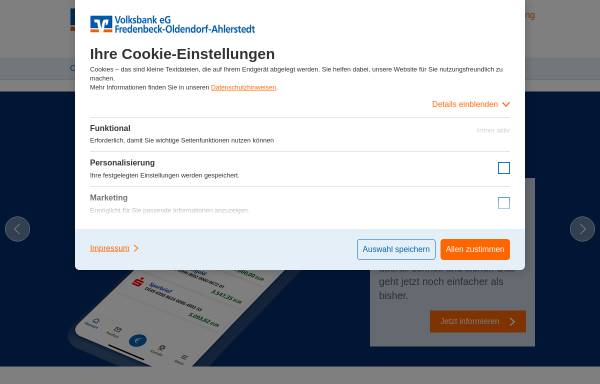 Vorschau von www.vbahlerstedt.de, Volksbank eG Ahlerstedt