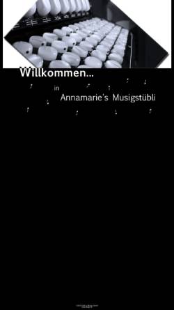 Vorschau der mobilen Webseite musigstuebli.ch, Annamaries Musigstübli