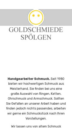 Vorschau der mobilen Webseite www.spoelgen.de, Goldschmiede Spölgen