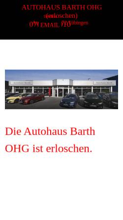 Vorschau der mobilen Webseite www.honda-barth.de, Autohaus Barth