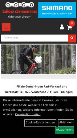 Vorschau der mobilen Webseite www.bikedreams.de, Bikedreams & Dustbikes