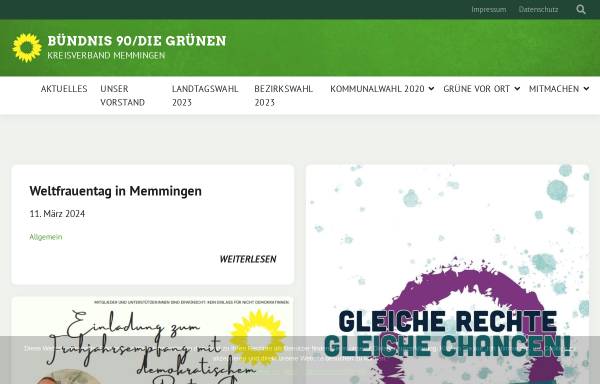 Vorschau von www.gruene-memmingen.de, Bündnis 90/Die Grünen Memmingen