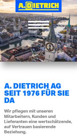 Vorschau der mobilen Webseite www.adietrich.ch, A. Dietrich AG