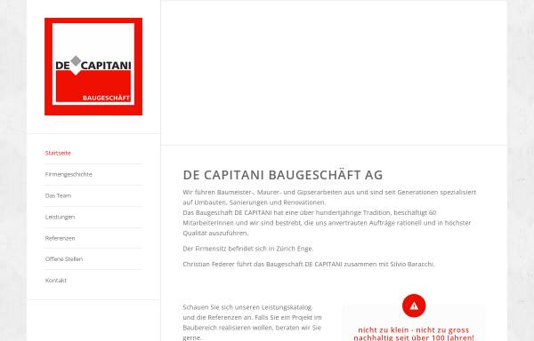 Vorschau von www.decapitanibau.ch, De Capitani Baugeschäft AG