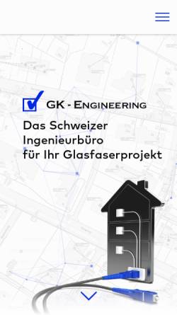 Vorschau der mobilen Webseite www.gk-engineering.ch, GK-Engineering GmbH