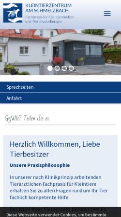 Vorschau der mobilen Webseite www.tierdoc-team.de, Kleintierpraxis Dipl. vet. med. A. Schöbel