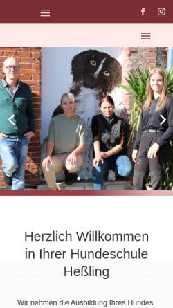Vorschau der mobilen Webseite www.hessling.de, Hundeschule Heßling GmbH