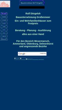 Vorschau der mobilen Webseite www.bauunternehmen-doergeloh.de, Rolf Dörgeloh