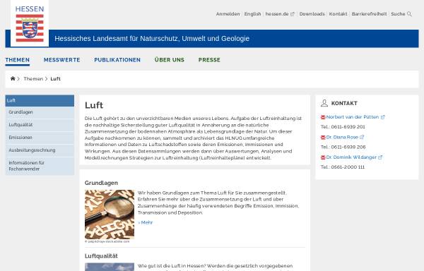 Vorschau von www.hlug.de, Station des Hessischen Landesamtes für Umwelt und Geologie