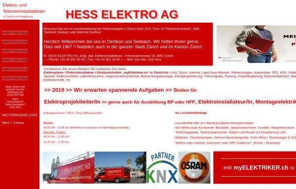 Vorschau von www.elektro-zueri-nord.ch, W. Hess Elektro AG