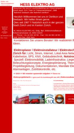 Vorschau der mobilen Webseite www.elektro-zueri-nord.ch, W. Hess Elektro AG