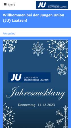 Vorschau der mobilen Webseite www.ju-laatzen.de, Junge Union Laatzen