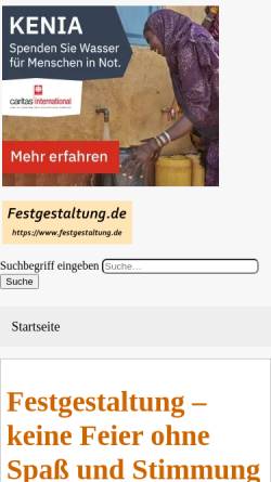 Vorschau der mobilen Webseite www.festgestaltung.de, Festgestaltung
