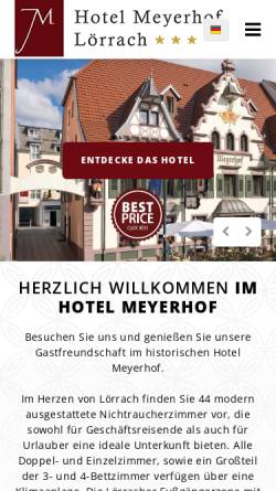 Vorschau der mobilen Webseite www.hotel-meyerhof.com, Hotel Meyerhof