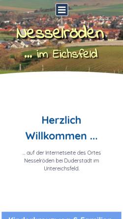 Vorschau der mobilen Webseite www.nesselroeden.de, Nesselröden