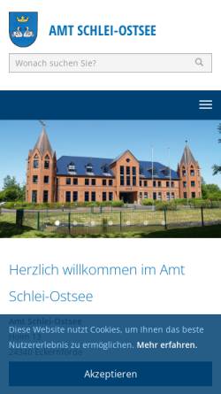 Vorschau der mobilen Webseite www.amt-schlei-ostsee.de, Amt Schlei-Ostsee
