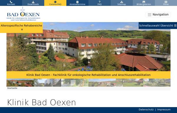 Vorschau von www.badoexen.de, Klinik Bad Oexen