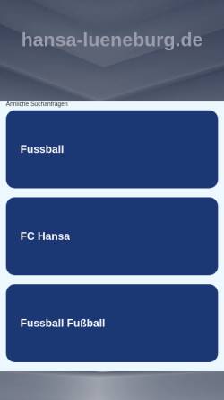 Vorschau der mobilen Webseite www.hansa-lueneburg.de, FC Hansa Lüneburg