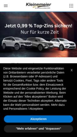 Vorschau der mobilen Webseite www.autohaus-kleinemeier.de, H. Kleinemeier GmbH & Co. KG