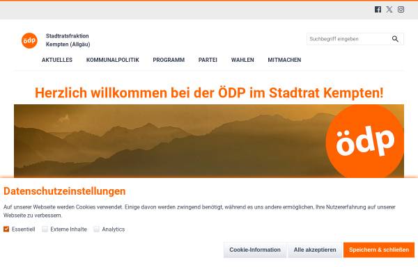 Vorschau von www.xn--dp-kempten-dcb.de, ÖDP-Kreisverband Kempten im Allgäu