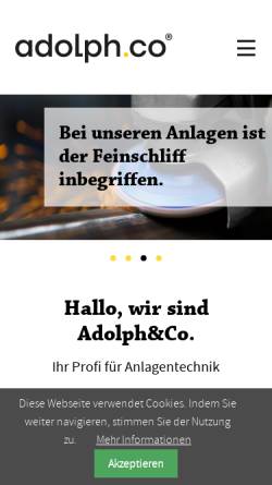 Vorschau der mobilen Webseite www.adolph.co, Adolph & Co GmbH