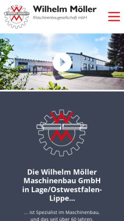 Vorschau der mobilen Webseite www.moeller-maschinenbau.de, Wilhelm Möller Maschinenbau GmbH