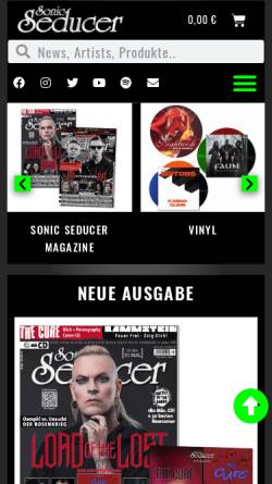 Vorschau der mobilen Webseite www.sonic-seducer.de, Sonic Seducer
