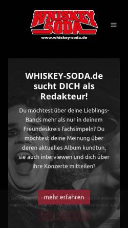 Vorschau der mobilen Webseite www.whiskey-soda.de, Whiskey Soda