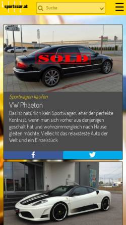 Vorschau der mobilen Webseite www.sportscar.at, Gsell, Hannes